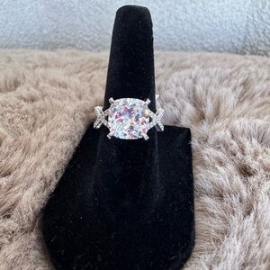 NIB Judith Ripka 9.65ct Bella Luce Diamond Stimulant Sterling Silver Ring